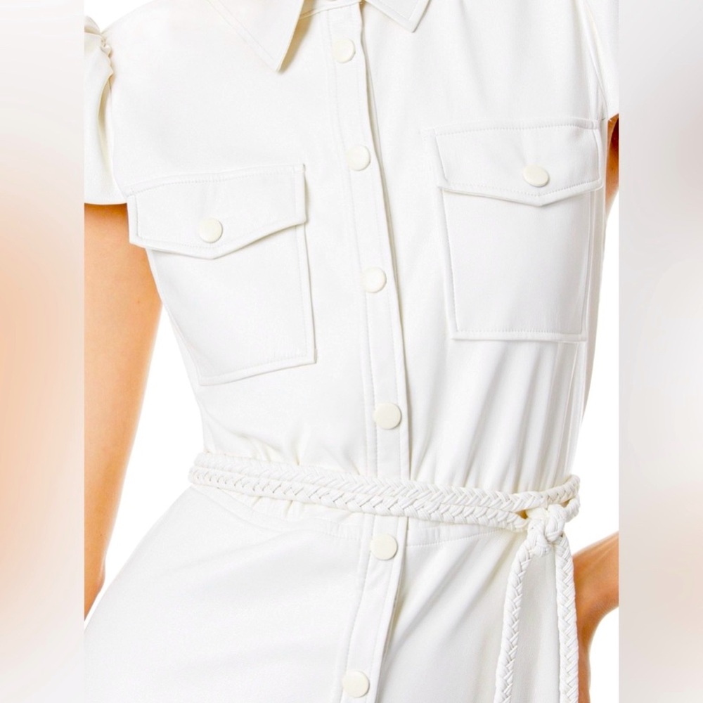 Alice + Olivia Miranda Vegan Leather Western Dress